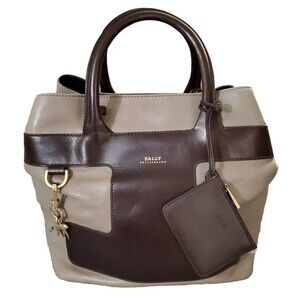 Bally Goat Skin Leather Handbag PINA-MD Tote Satchel Shoulder Swiss Made Vintage